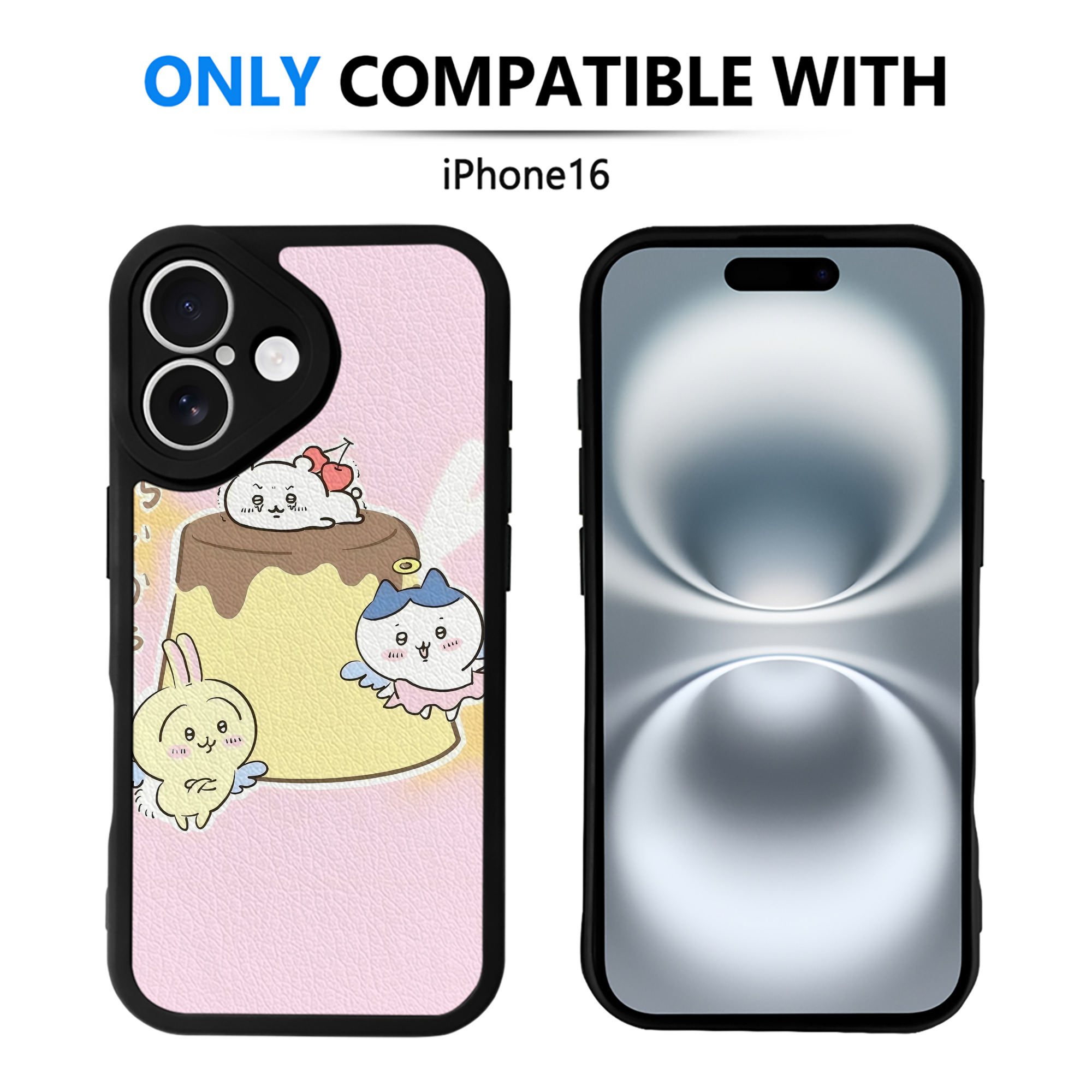 （画像用） ちいかわ Chii-kawa 【iPhone 16シリーズ対応】シリコンスマホケース（レザー調） 材質：シリコン